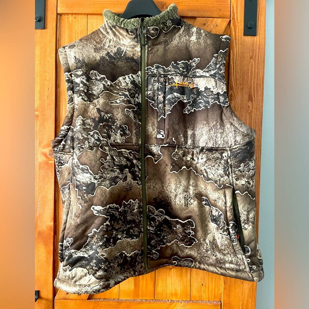 Camo Fleece Vest with Zipper